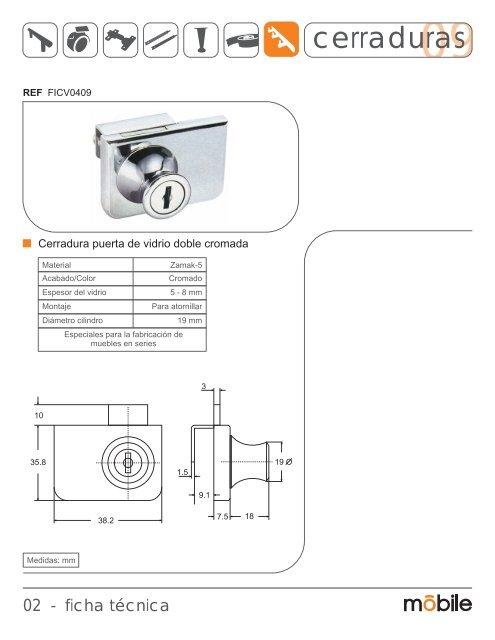 Ficha técnica herrajes - Madecentro