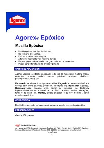 Agorex® Epóxico Masilla Epóxica