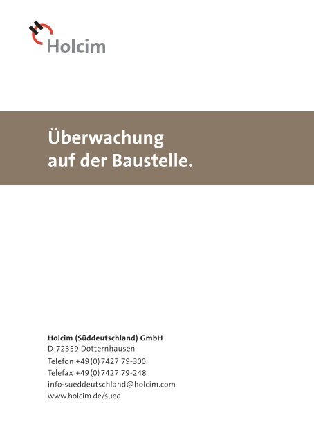 Überwachung auf der Baustelle.