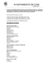 Pliego de Prescripciones Técnicas - Ayuntamiento de Coín