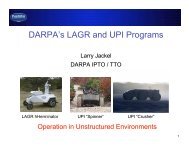 DARPA's LAGR and UPI Programs