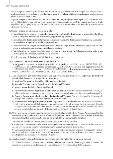 Propuesta Didáctica. P.D. Formación y Orientación Laboral. - Algaida