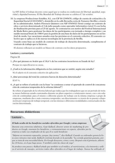 Propuesta Didáctica. P.D. Formación y Orientación Laboral. - Algaida