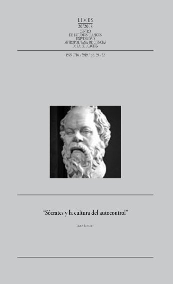 “Sócrates y la cultura del autocontrol”