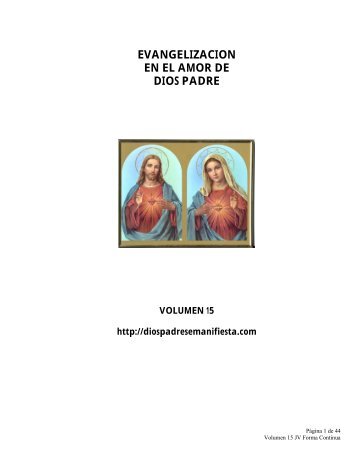 evangelizacion en el amor de dios padre - Dios Padre se Manifiesta