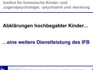 Abklärungen hochbegabter Kinder... …eine weitere Dienstleistung ...