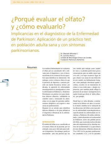 ¿Porqué evaluar el olfato? y ¿cómo evaluarlo? - Clínica Las Condes