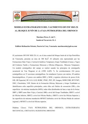 MODELO ESTRATIGRÁFICO DEL YACIMIENTO OFI INF SDZ-2X A1 ...