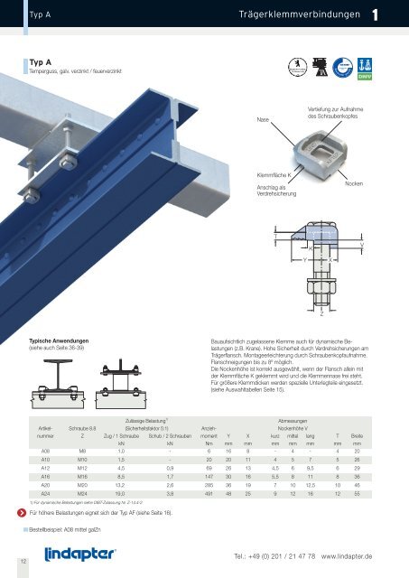 Lindapter Typ A - O. Rosinski GmbH