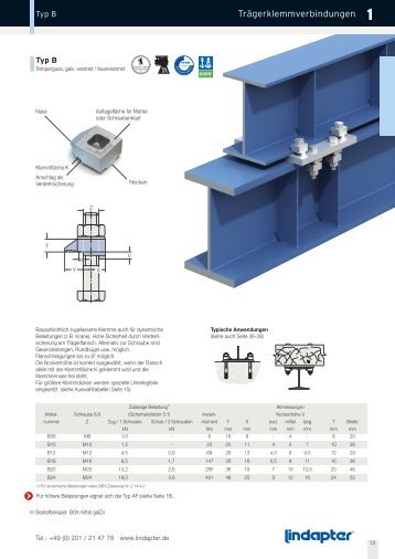 Lindapter Typ B - O. Rosinski GmbH