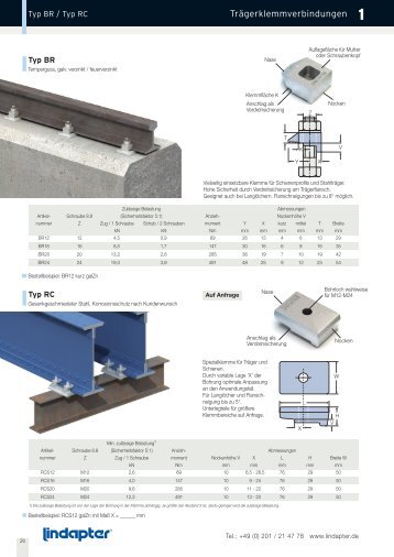 Lindapter Typ BR - O. Rosinski GmbH