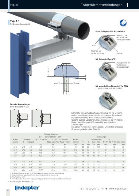 Lindapter Typ AF - O. Rosinski GmbH