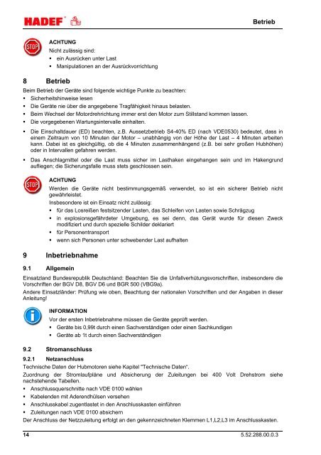 Bedienungsanleitung - O. Rosinski GmbH