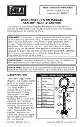 User InstrUctIon ManUal saflok® toggle anchor descrIptIon