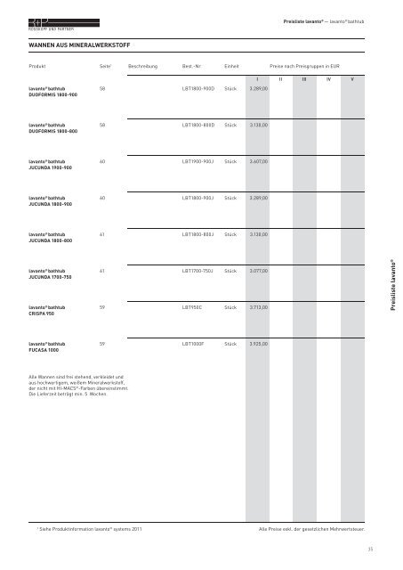 preisliste rohware 2012 - Rosskopf + Partner