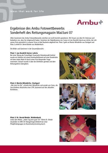 Ergebnisse des Ambu Fotowettbewerbs Sonderheft des ...