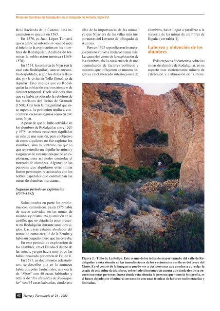 Minas de alumbre de Rodalquilar en el obispado de Almería: siglo XVI