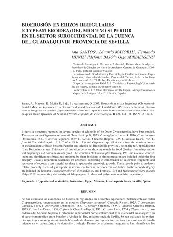 01. Santos et al.pdf - Sociedad Española de Paleontología
