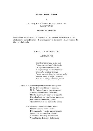 La Malambrunada o La conjuración de las viejas contra las jóvenes