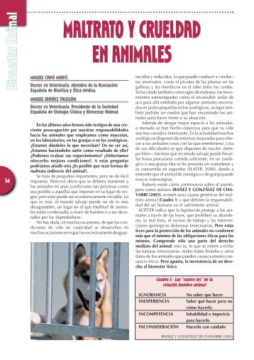 MALTRATO Y CRUELDAD EN ANIMALES - Colegio de Veterinarios ...