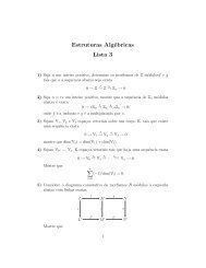 Estruturas Algébricas Lista 3