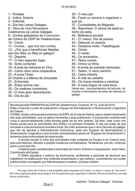 Revista Farrapos nº 12.pdf - Portal educativo - Xunta de Galicia