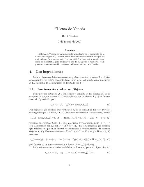 El lema de Yoneda