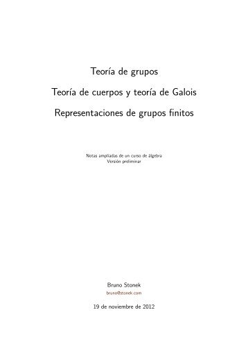 Notas ampliadas de un curso de álgebra - Bruno Stonek