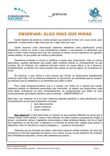 Observar: algo máis que mirar