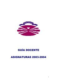 GUÍA DOCENTE ASIGNATURAS 2003-2004 - Facultade de ...