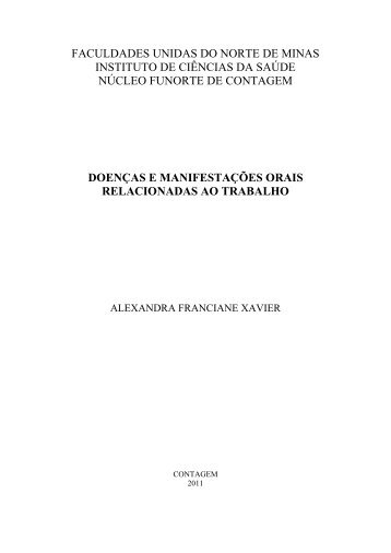 Doenças e manifestações orais relacionadas ao trabalho - GAPO