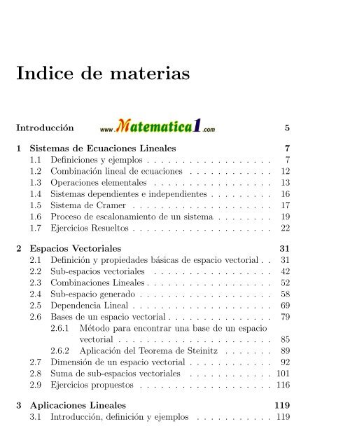 libro de algebra lineal - MATEMATICAS EJERCICIOS RESUELTOS