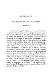 Capítulo 8: El Sacramento de la Palabra (Continuación)