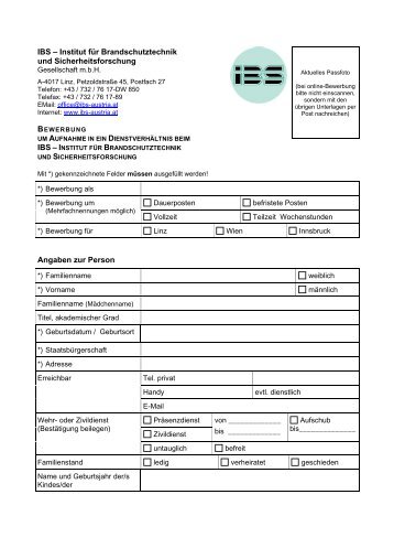 IBS – Institut für Brandschutztechnik und Sicherheitsforschung ...