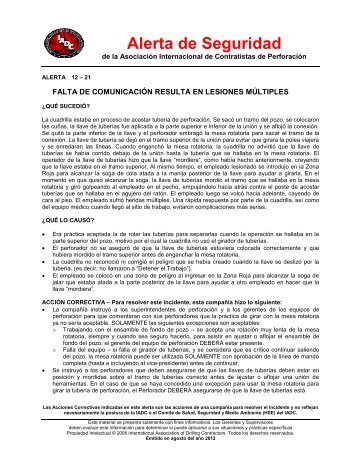 Alerta De Seguridad - IADC