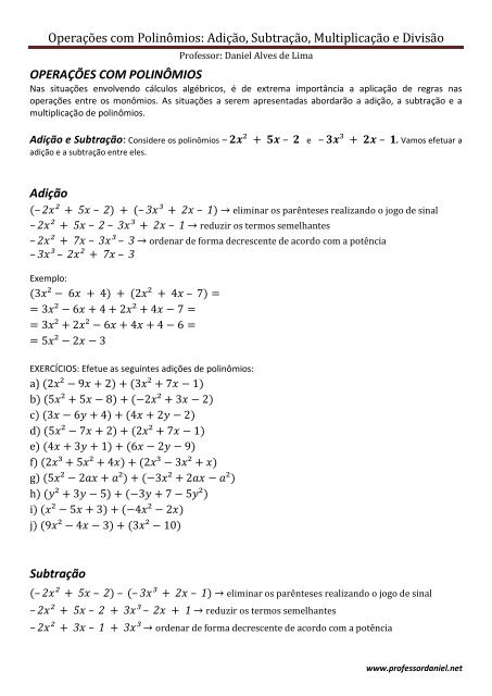 Regra de Sinais: Adição, Subtração, Multiplicação e Divisão