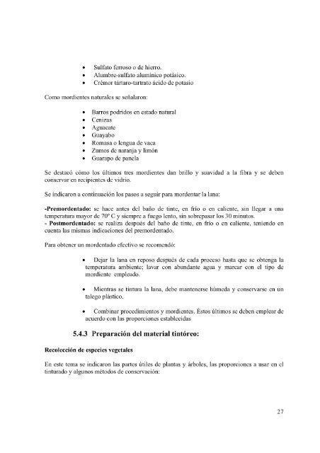 "Transferencia tecnológica en los procesos de hilado y tinturado de ...