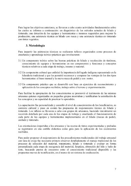 "Transferencia tecnológica en los procesos de hilado y tinturado de ...