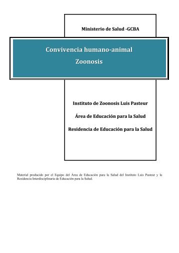 Convivencia humano-animal Zoonosis - Programa de Salud Pública ...