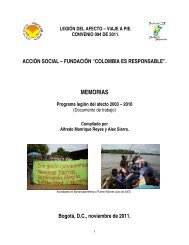 MEMORIAS Programa legión del afecto 2003 – 2010 - Acción Social