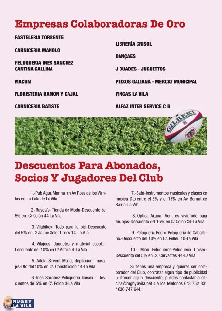 Club Rugby La Vila - VRAC Quesos Entrepinares - Página web del ...