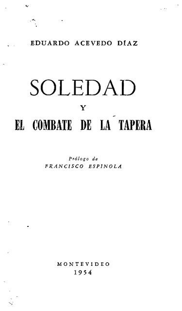 Soledad y El combate de la tapera