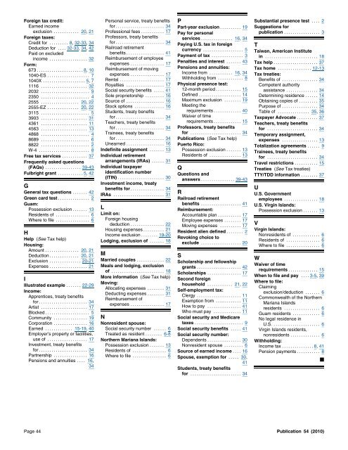 Tax Guide for U.S. Citizens and Resident Aliens Abroad