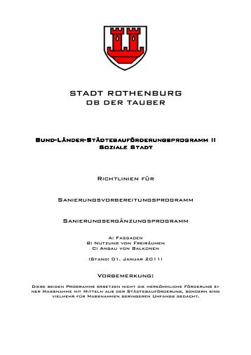 STADT ROTHENBURG - Rothenburg ob der Tauber