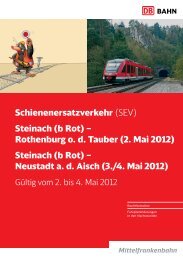 Schienenersatzverkehr (SEV) Steinach (b Rot) ? Rothenburg ... - VGN