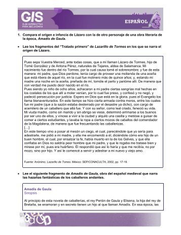 Amadis y Lazarillo.pdf - Colegio Humanista