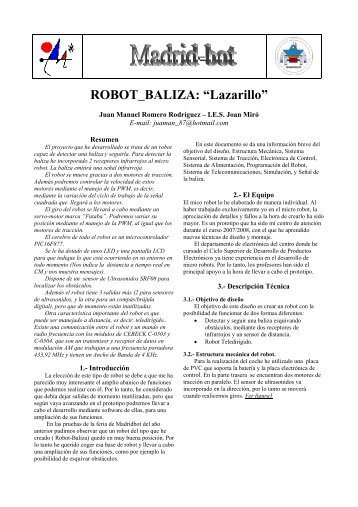 ROBOT_BALIZA: “Lazarillo” - Madridbot