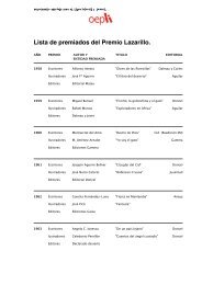 Lista de premiados del Premio Lazarillo. - Oepli