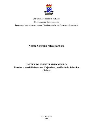 Nelma Cristina Silva Barbosa - RI UFBA - Universidade Federal da ...