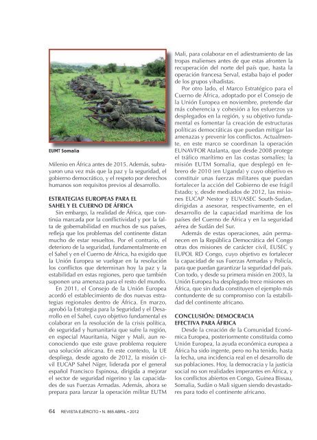 Revista Ejército nº 865 (abril 2013) - Ejército de tierra - Ministerio de ...